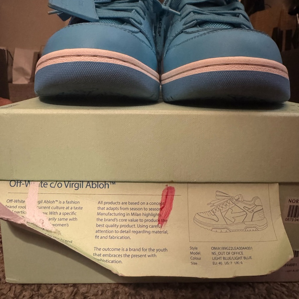 Off-White Blue Sneakers Size 40 (US 7)